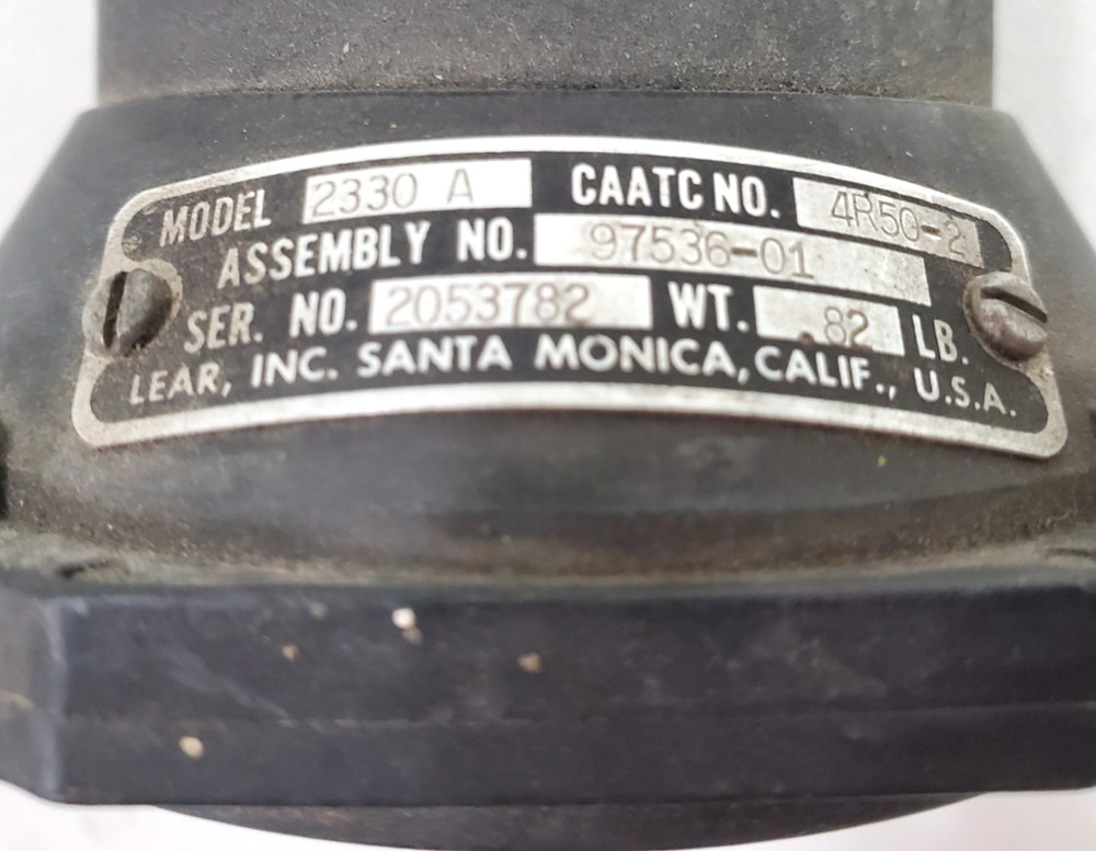 Lear 2330A Radio Compass Indicator 97536-01