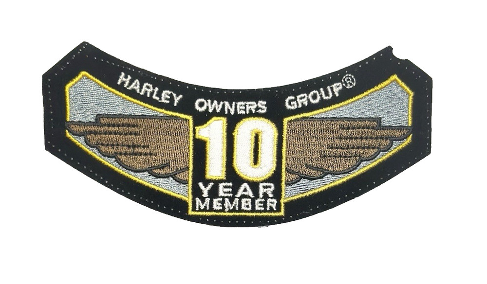HOG Member Harley Davidson Owners Group Patch 10 Year Member