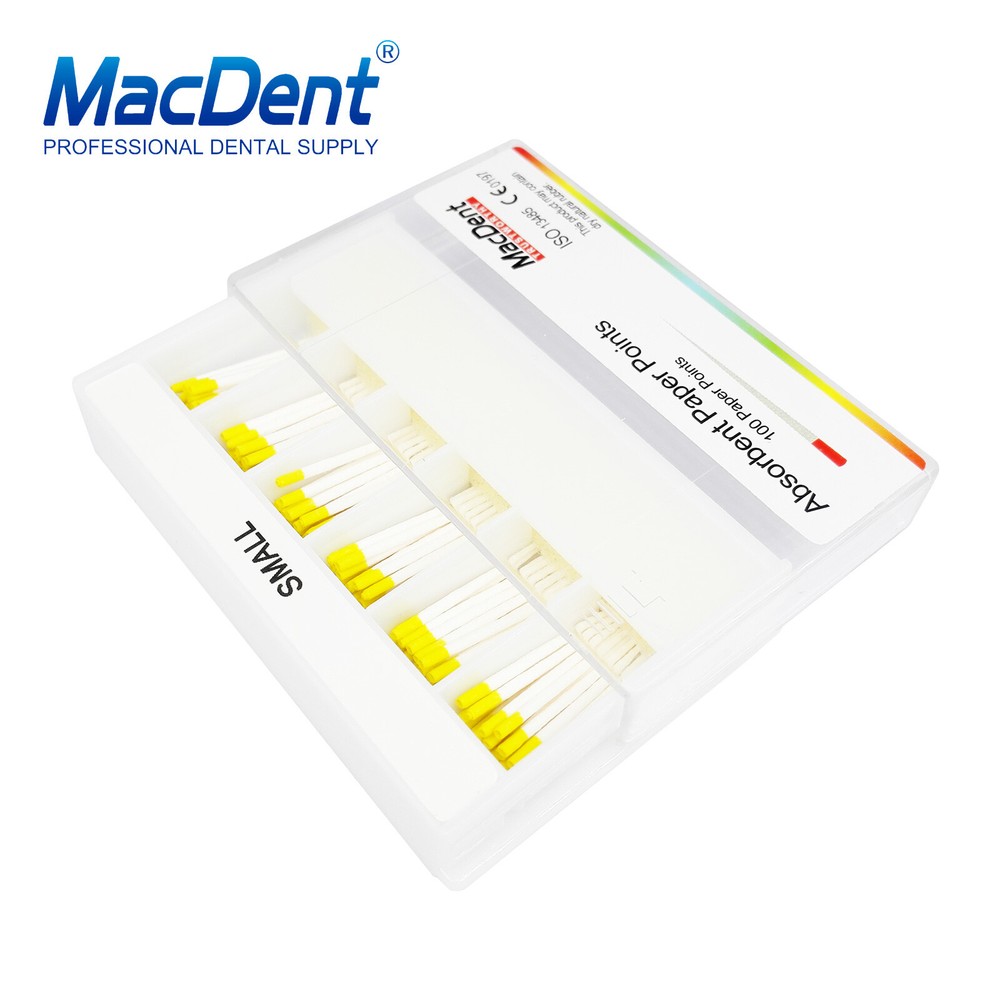 MacDent Dental Endo Absorbent Paper Points Endodontic Root Canal 100Pcs/Pack