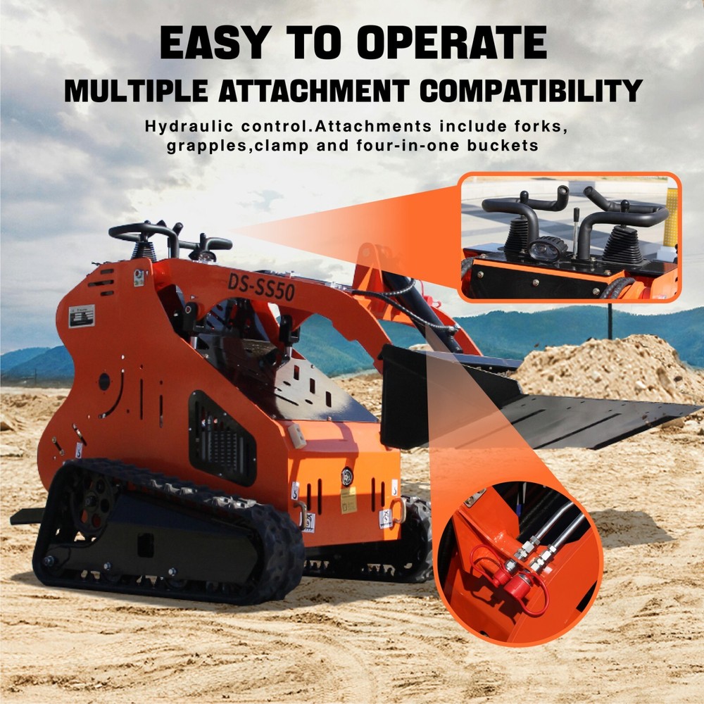 Free delivery.Mini crawler loader.13.5HP gasoline engine.Equipped with radiator