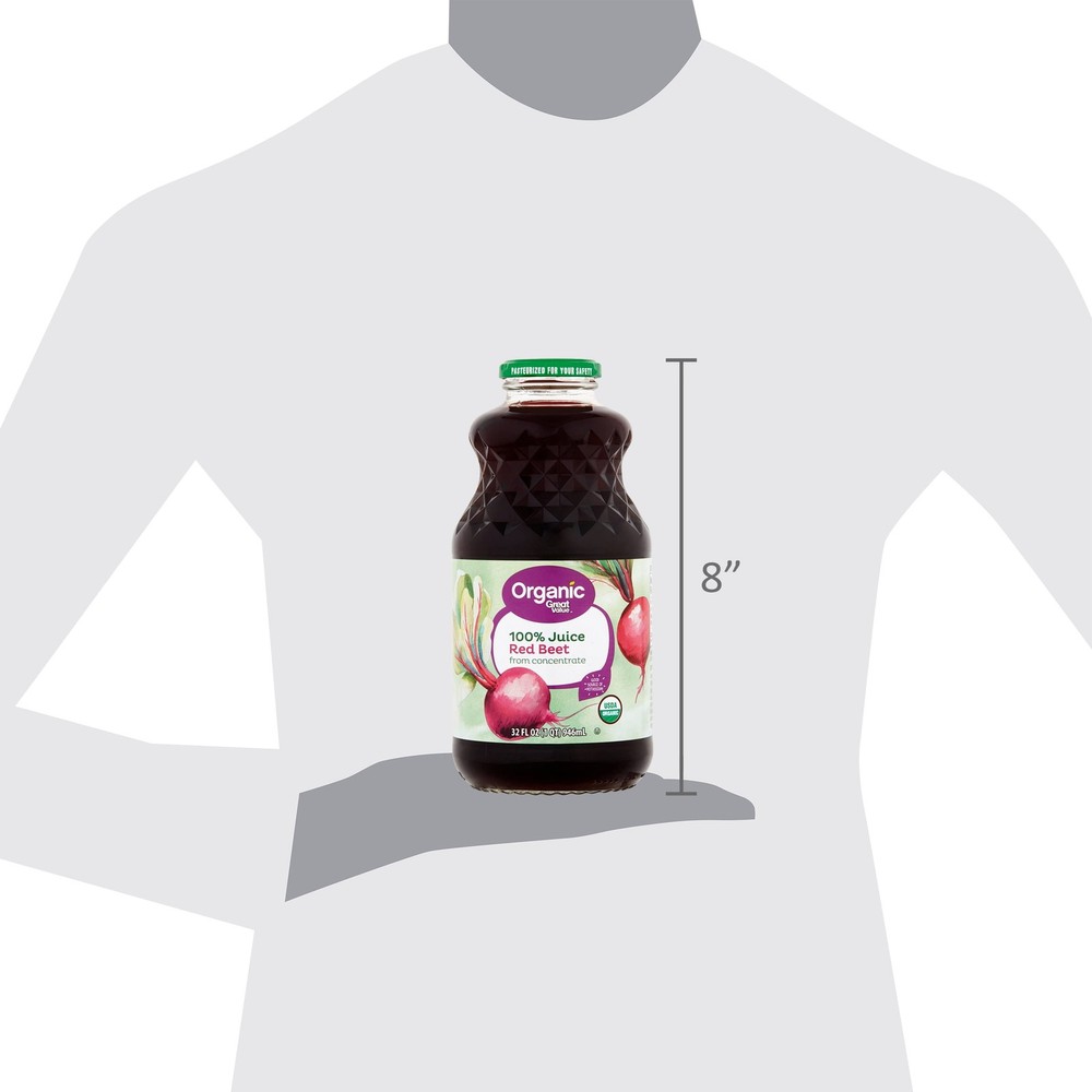 Great Value Organic 100% Beet Juice, 32 Fl Oz