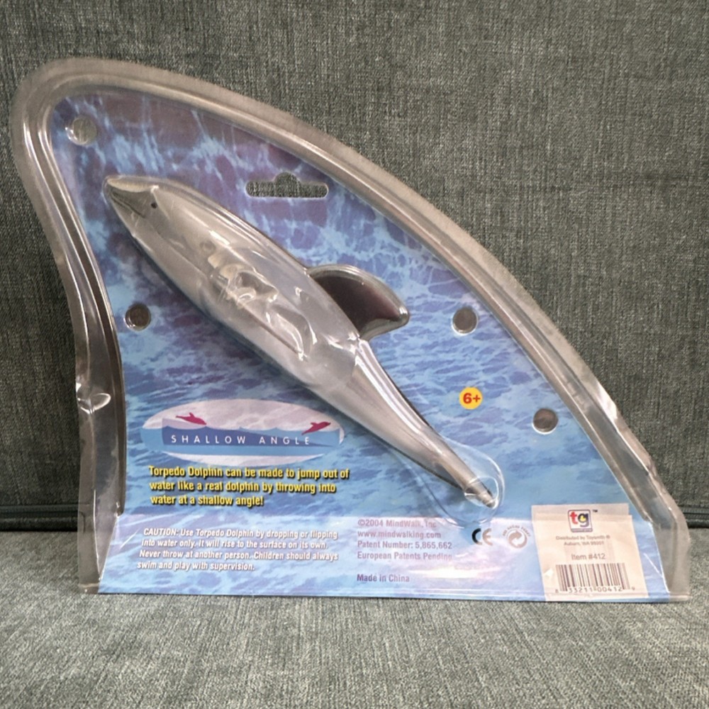 MindWalk Torpedo Dolphin Water Toy Gray Plastic 2004