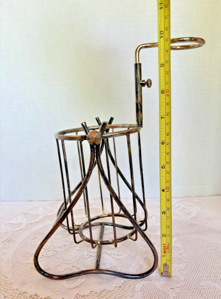 Antique Gorham Silver Plate Wine Bottle Holder Pourer Adjustable Handle