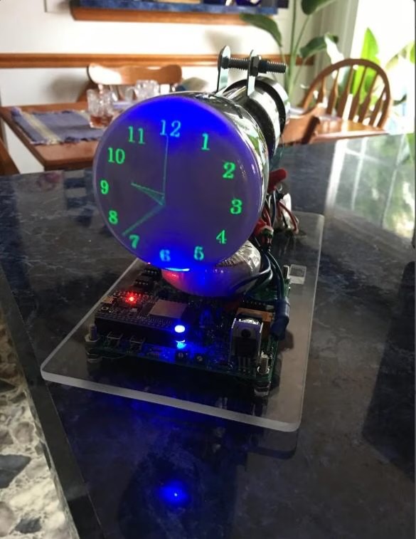 Mini Oscilloscope Clock 3BP1 CRT Cathode ray tube analog vector
