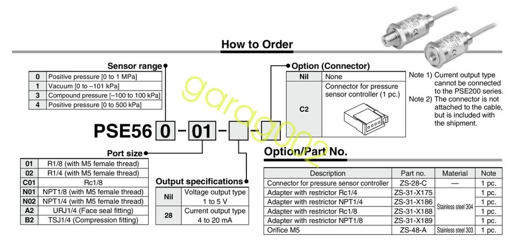 SMC PSE563-01 Pressure Sensor Digital Pressure Switch New