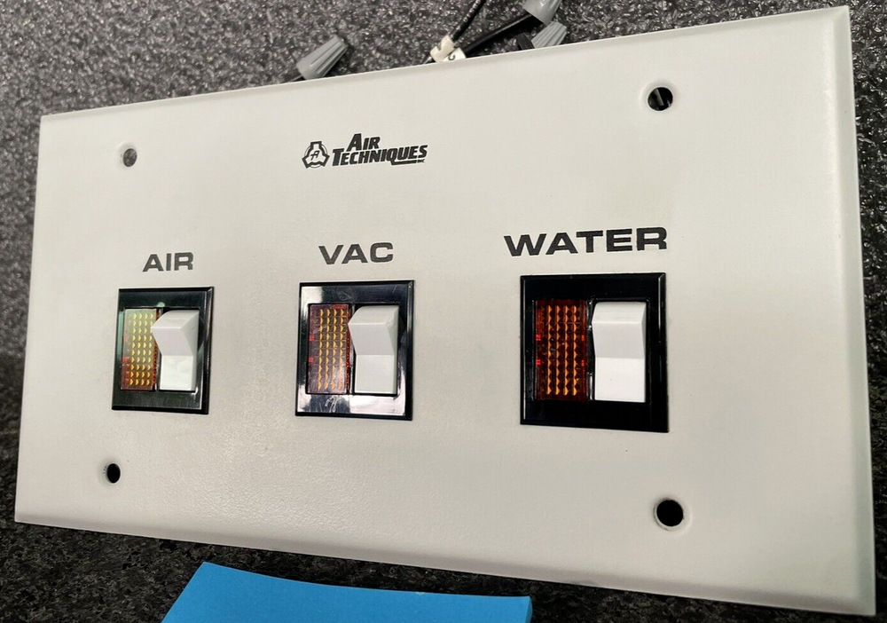 Air Techniques Dental Air Vac Water Main Master Control On/Off Wall Switch