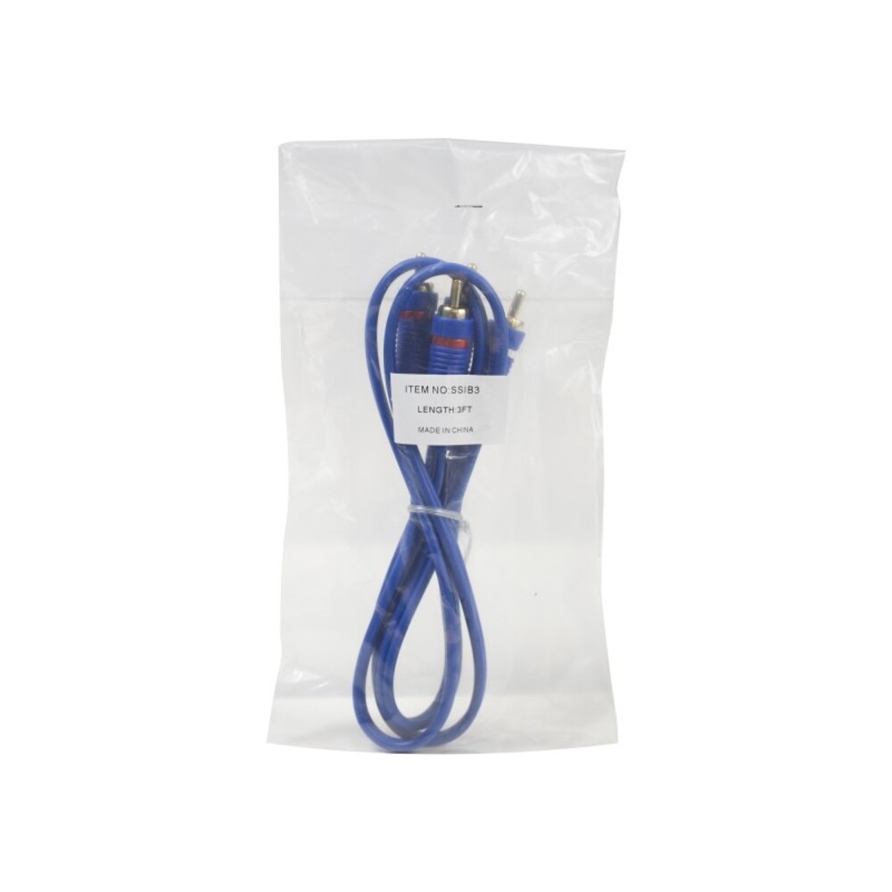 Stinger SSIB3 3ft RCA blue select audio cable