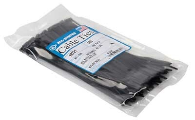 CABLE TIES NYLON SunLite Black 100/BAG 8in
