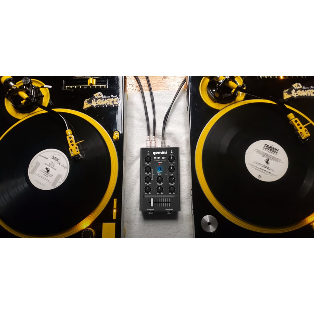 Gemini Pro Audio Equip 2 Channel Bluetooth Live Studio Mixers DJ