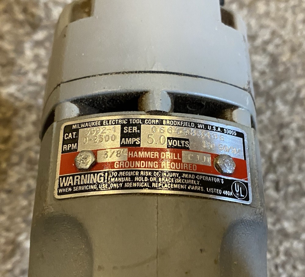 Milwaukee Hammer Drill CJJD 3/8” with Case & Accessories