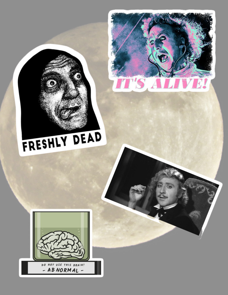 Young Frankenstein 70's Movie 5pc Sticker Pack