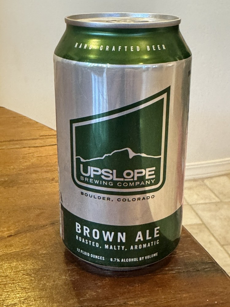 Upslope Brown Ale - Empty Beer Can Bottom Opened - Boulder Colorado