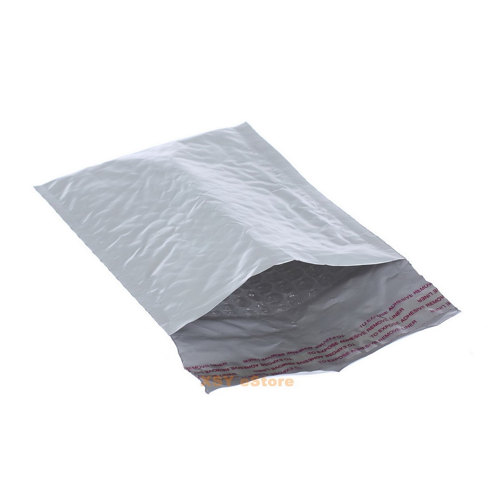 50 Poly Bubble Mailers Padded Envelopes Bag 75 x 150+40mm_3" x 6"_USABLE SIZE