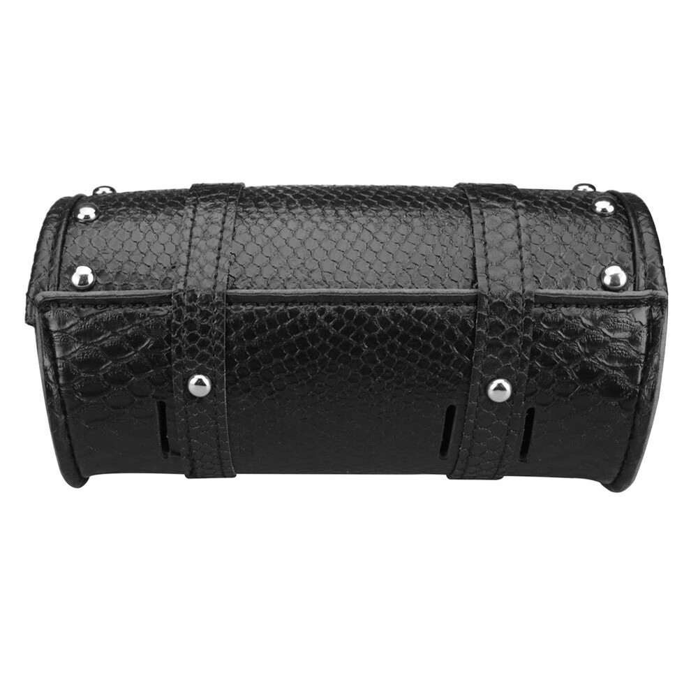 Motorcycle Front Fork Tool Bag Pouch Storage Luggage SaddleBag Leather Handlebar