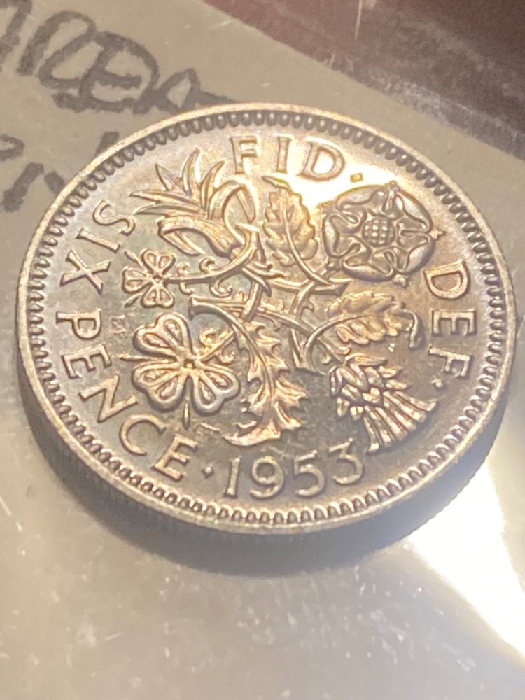 ** Great Britain ** Elizabeth II ** 1953 Proof Sixpence **