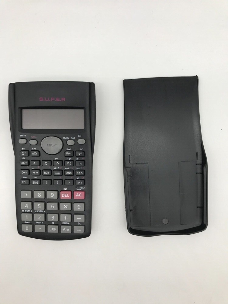 Studio Art Scientific Calculator "Super" 2 Line Display. Black.