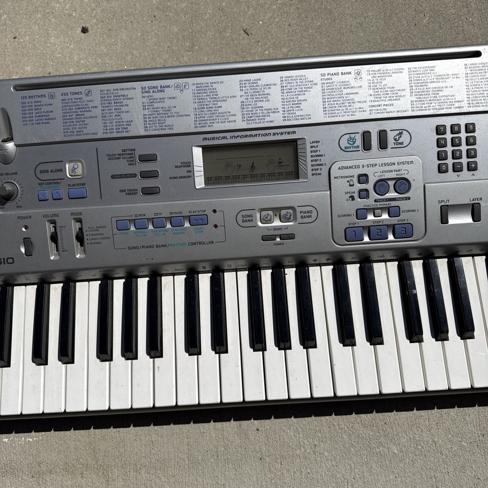 Casio CTK-593 Silver Electronic Keyboard Musical Information System Tested Works