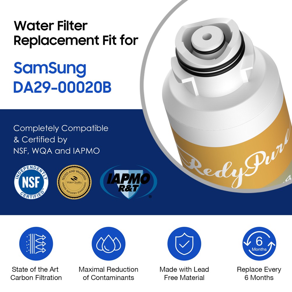 6 Pack For Samsung DA29-00020B HAF-CIN/EXP Refrigerator Water Filter Replacement