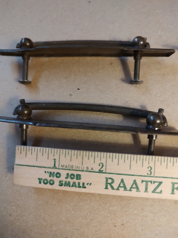 Set of 4 drawer pulls 4.75 inches long 3" posts