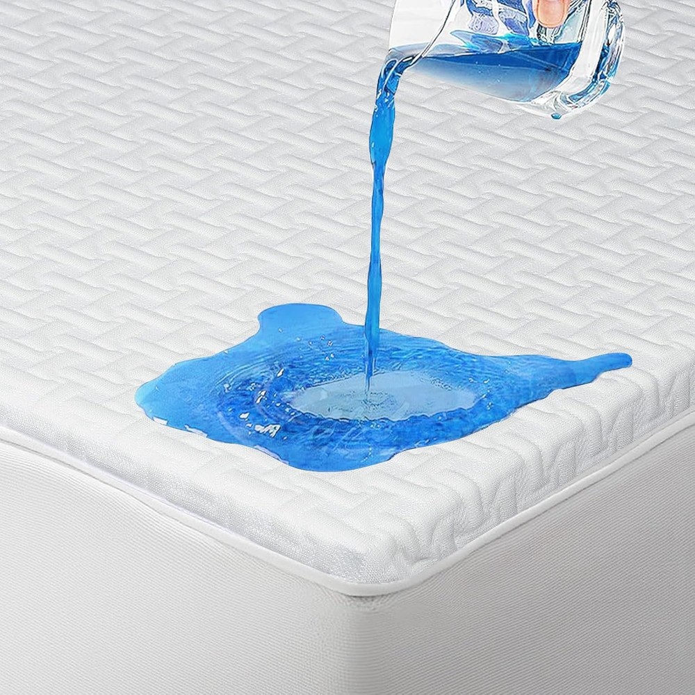 100% Waterproof King Mattress Protector, Hypoallergenic Viscose Made