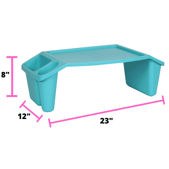 (2 pack) Everything Mary Lap Desk, Teal 17.9" Storage Lap Desk