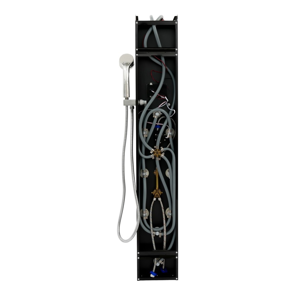 LED Rainfall Head Hand Shower Panel Tower System Bathrooms Waterfall Jets Faucet
