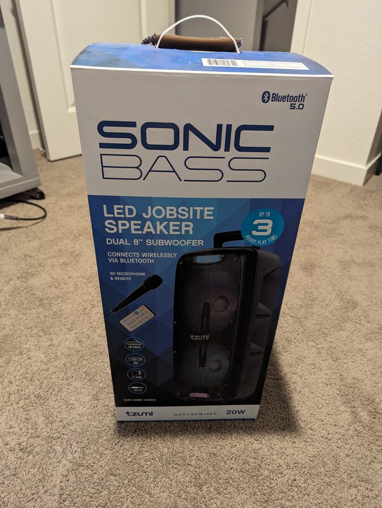 Sonic Bass LED Job site Speaker