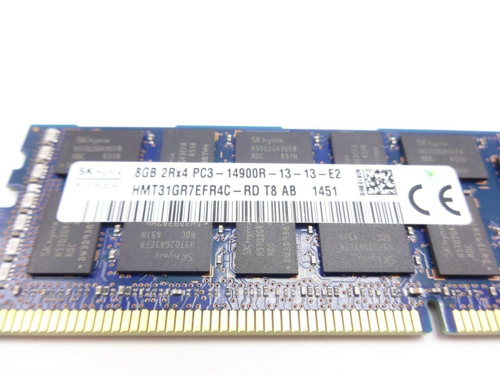 Hynix HMT31GR7EFR4C-RD 8GB PC3 14900 2Rx4 Server Memory