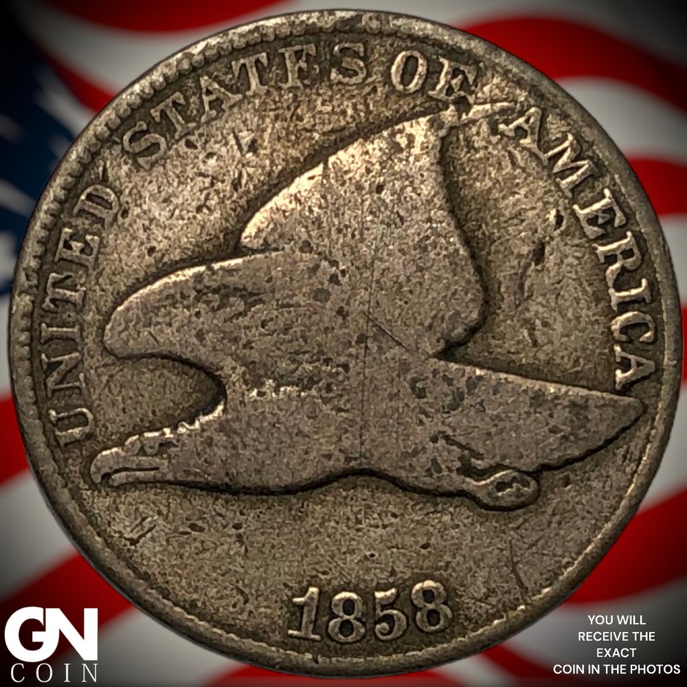 1858 Flying Eagle Cent Penny X9315