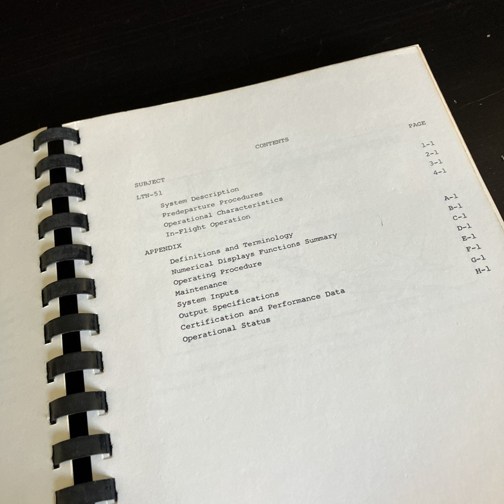 Litton Aero LTN-51 Inertial Nav System Familiarization TT-51 Training Guide