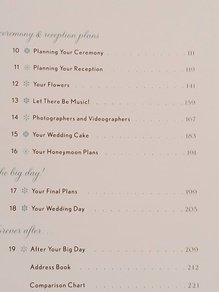 Emily Post Wedding Planner Book Organizer Binder Bridal Planning Guide Keepsake