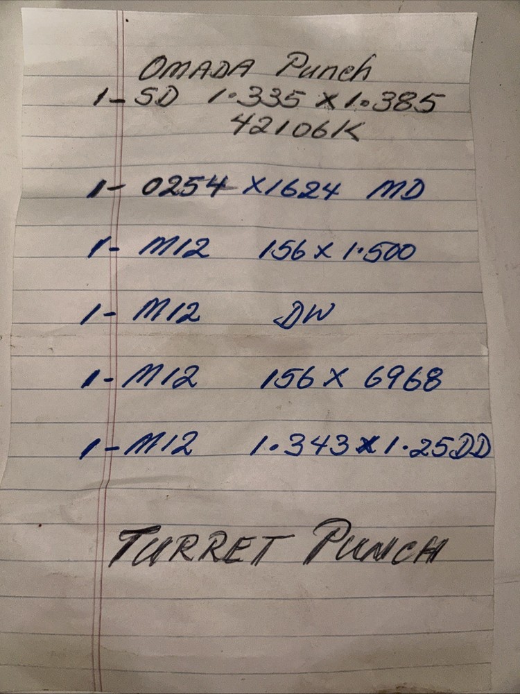 6 PCS. OMADA TURRET PUNCHES