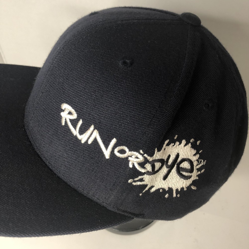Run or Dye Cap Hat Black Snapback The Classics Yupoong 6 Panel Adjustable