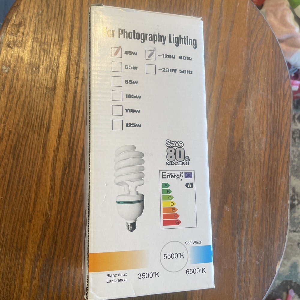 E27 45W 5500K Photographic Light Bulb
