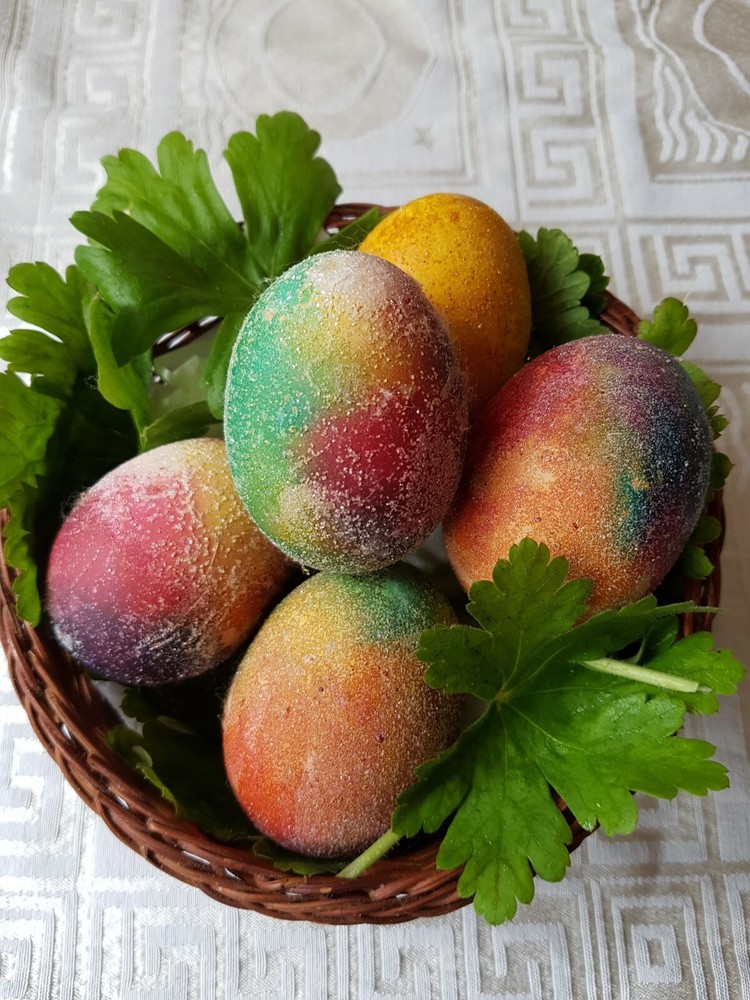 Crystals Glitter for Easter Decorated Eggs egg Dye Paint Colour Dyeing