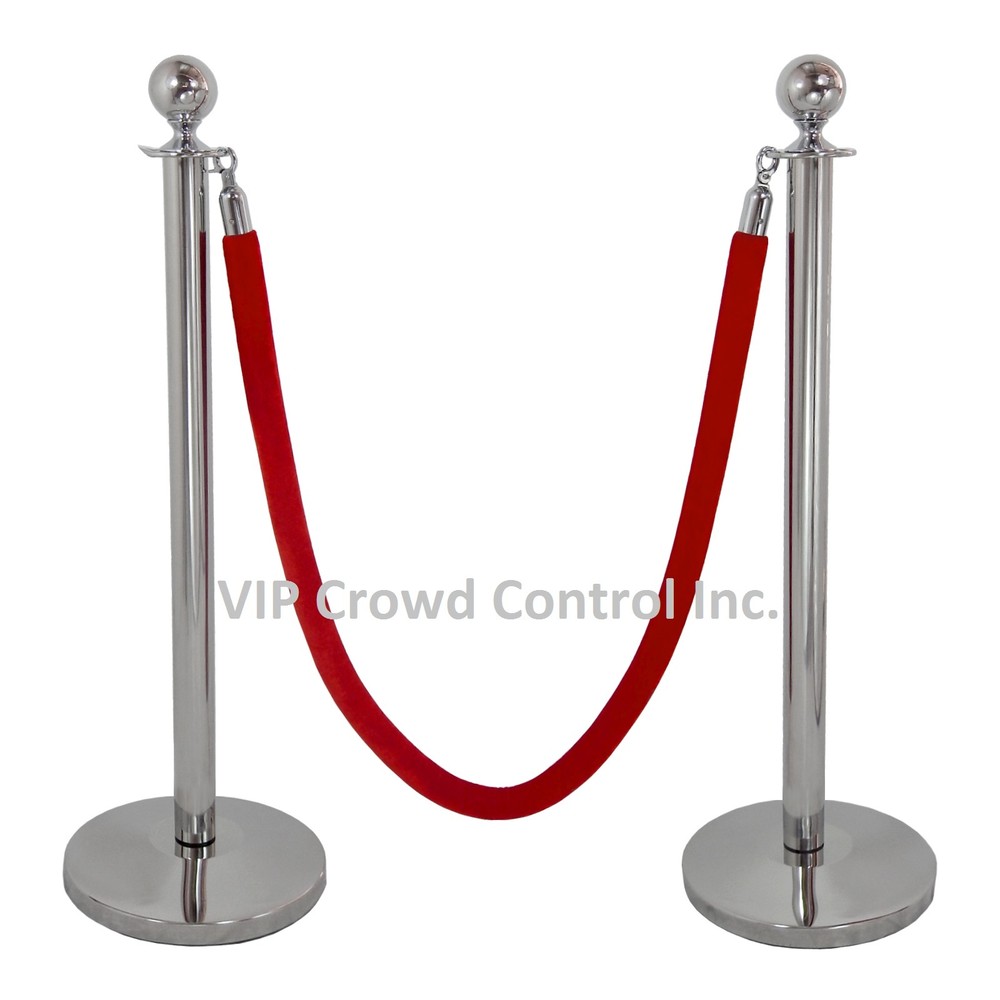 ROPE STANCHION SET, 2 CROWN POSTS, MIRROR S.S & 1 ROPE, DOME