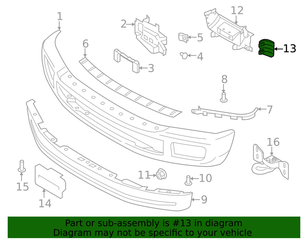 Genuine Radiator Support Air Deflector Bracket HC3Z-8B434-A