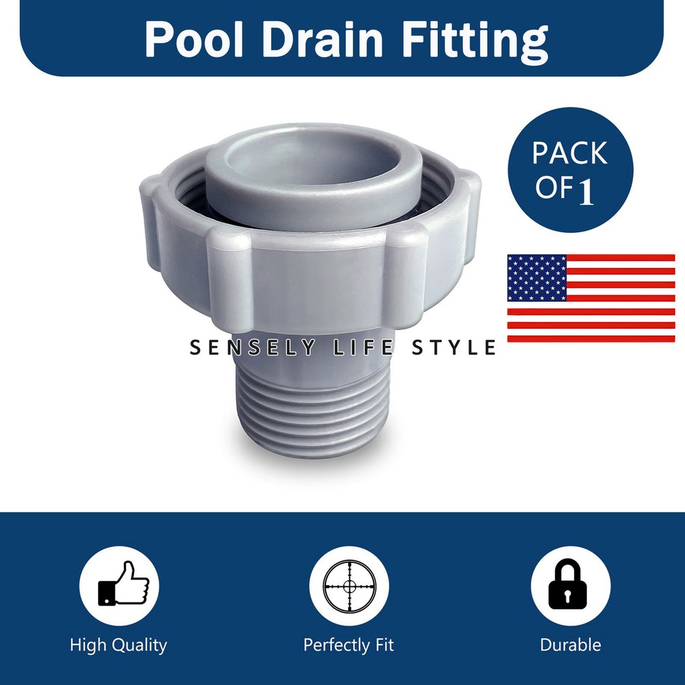 Swimming Pool Drain Connector Pipe Hose Adapter Fitting Connect Replacement Part