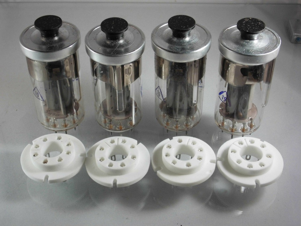 4 Senderoehren GU50 ГУ 50 With Ceramic Socket NOS