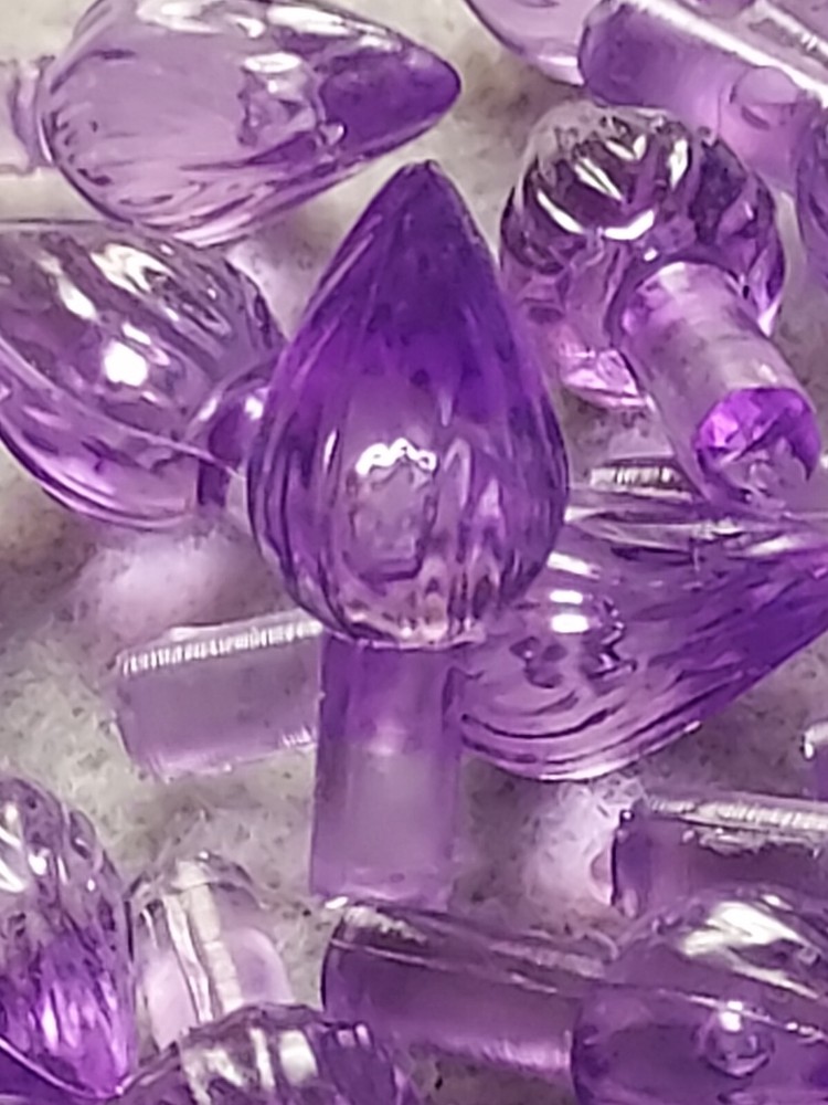 Ceramic Tree Plastic Lights~Great for Easter Tree's Violet Purple 25 Medium Size