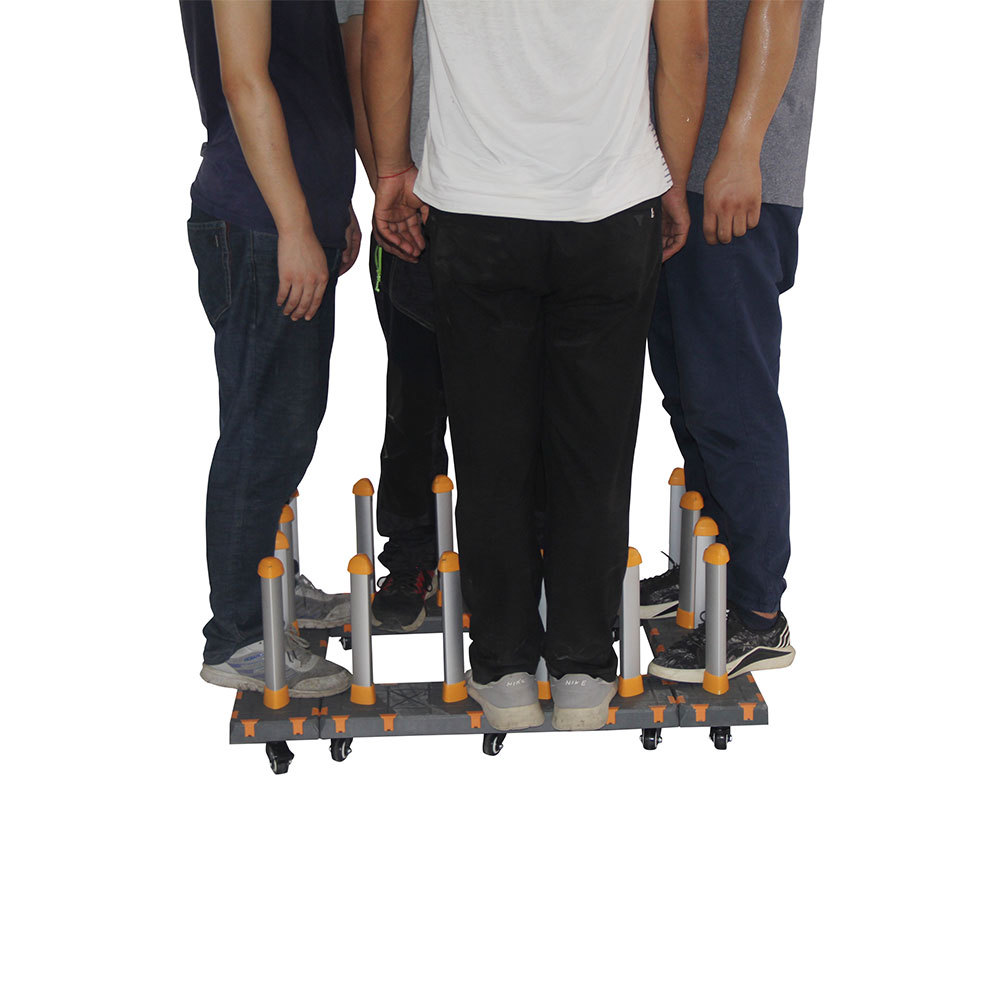 3" Core Detachable Free Assembly Mobile Material Floor Rack for Vinyl 2 Modules