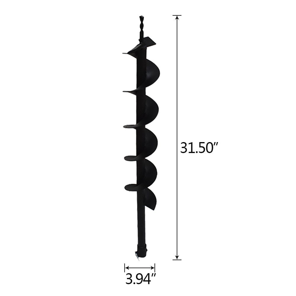 4" Earth Auger Drill Bits for Gas Powered Post Fence Hole Digger