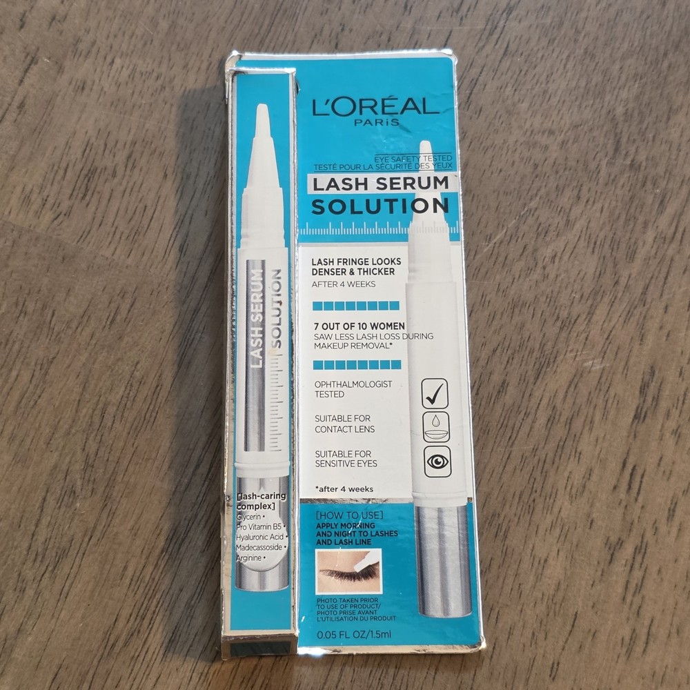 Lashes Growth L'Oreal Paris Lash Serum Solution with Lash Caring Complex .05 oz