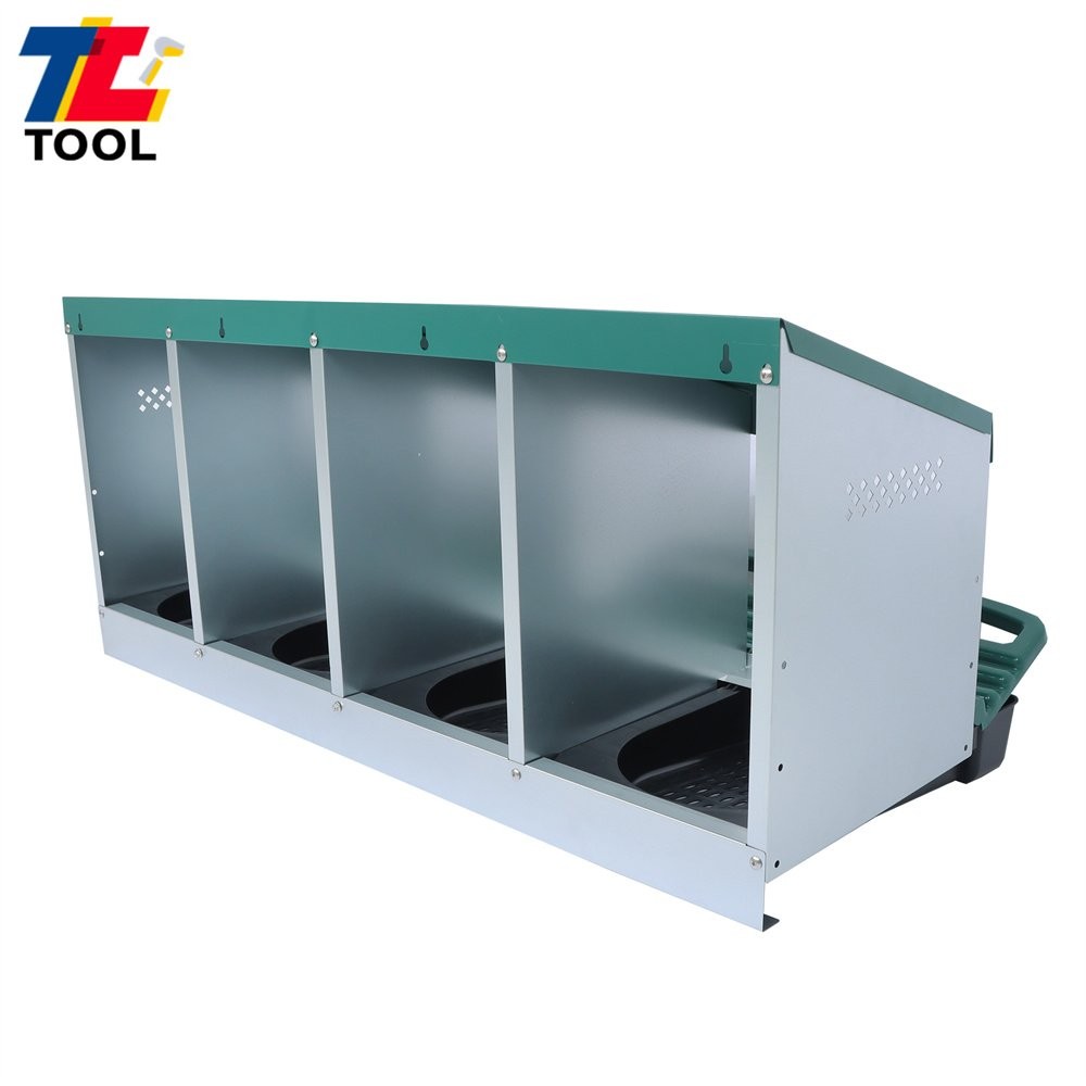 4 Holes Chicken Laying Box Chicken Ducks Eggs Nesting Boxes Rollout Egg Collect