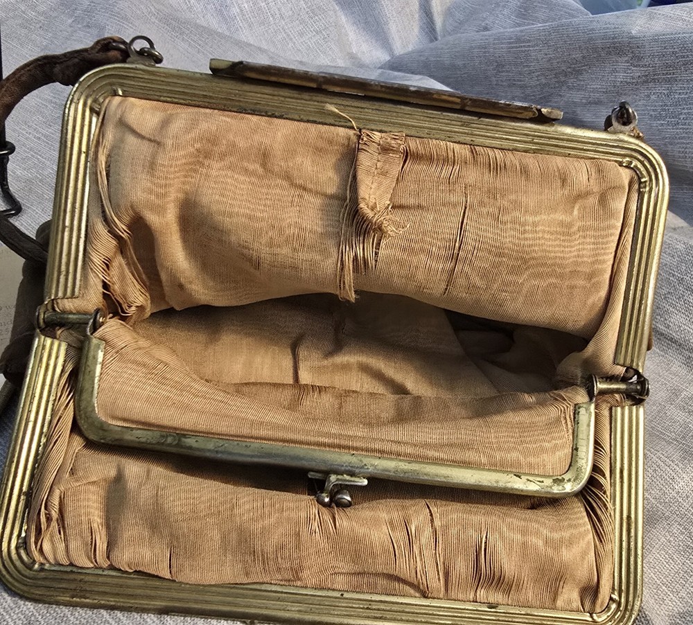 Antique Brown Leather Purse