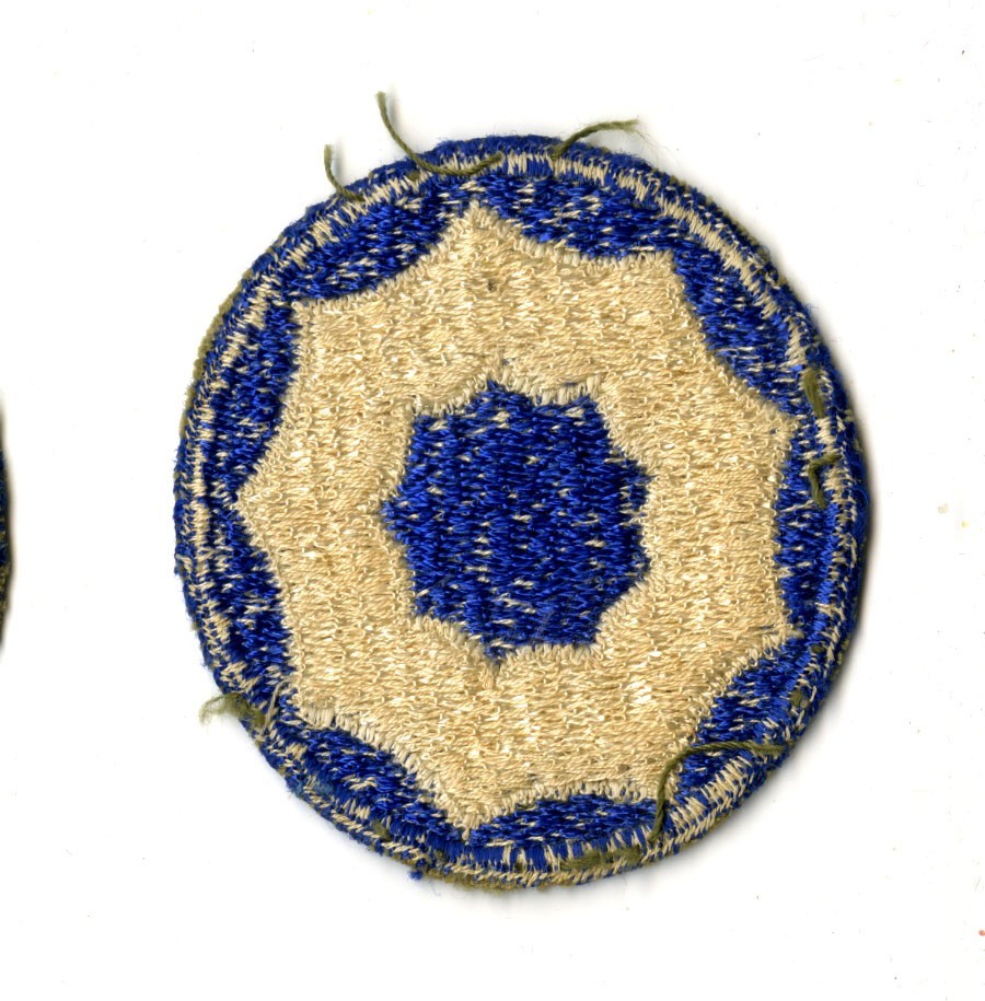 9th Service Command White Back Patch WWII Vintage Pacific Coast California