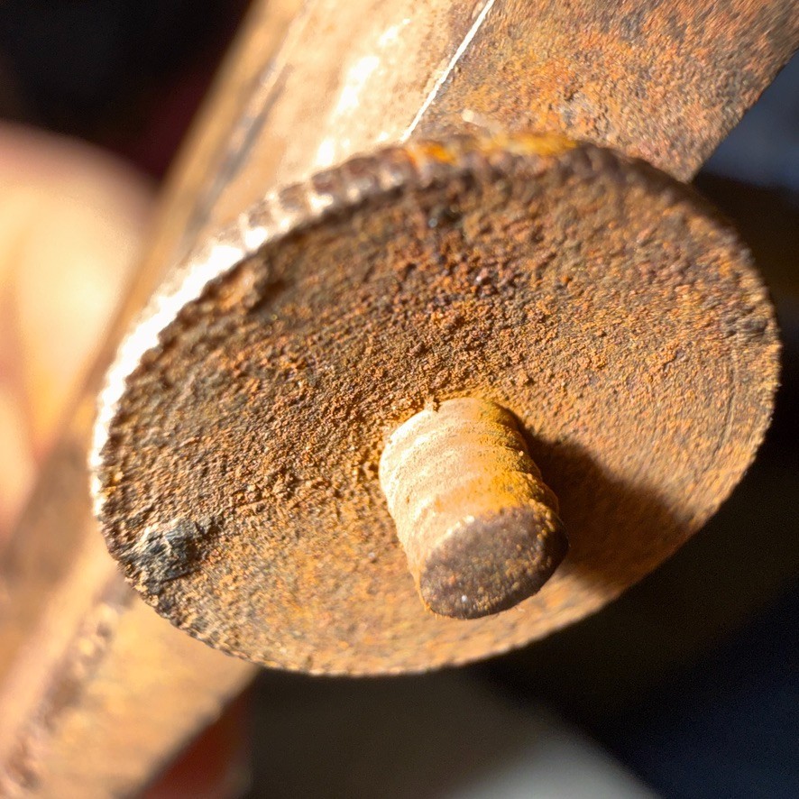 Antq 19thC 8" Blacksmith Forged Iron Wing Divider Compass - Drafting Tool