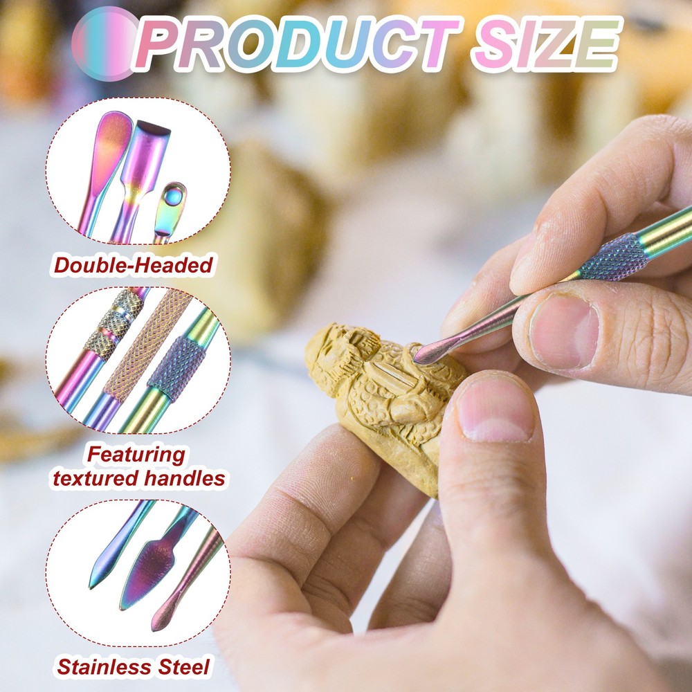 3Pcs Wax Carving Tools Rainbow