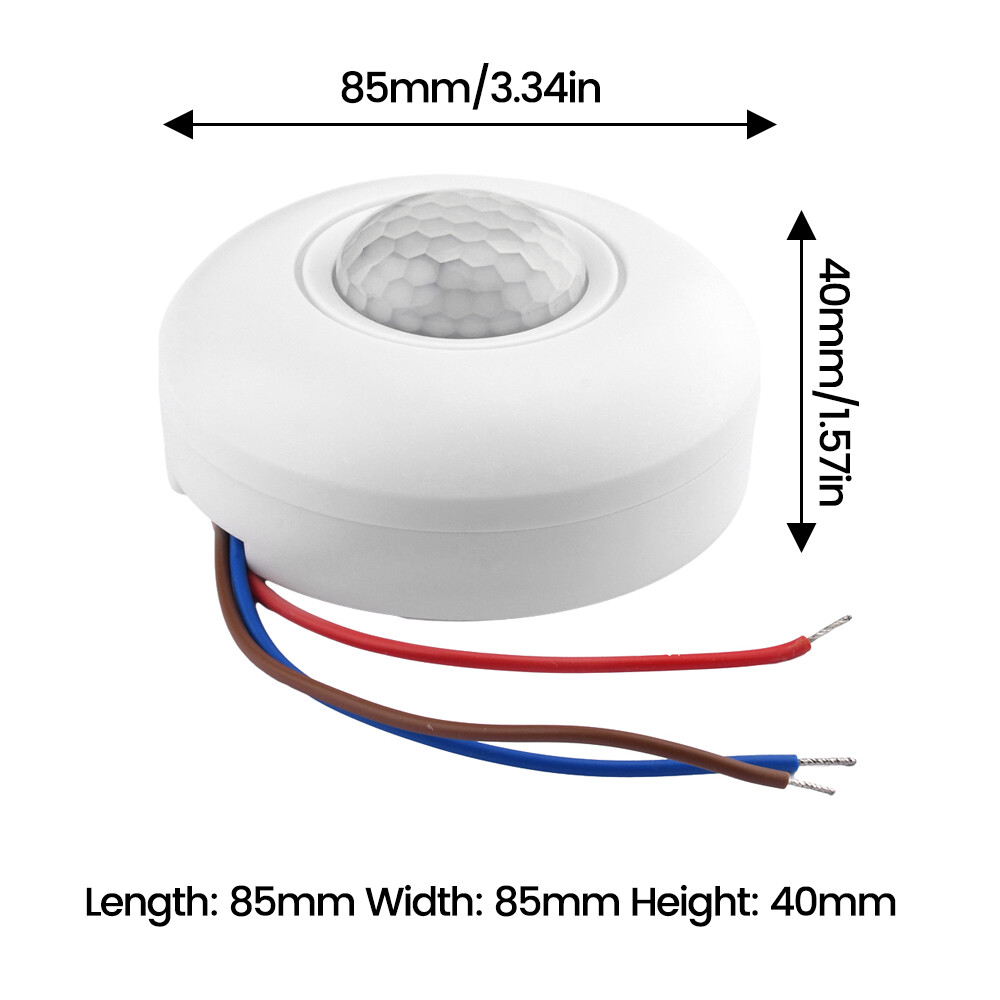 AC85-265V Infrared PIR Motion Induction Sensor Switch For LED Ceiling Light