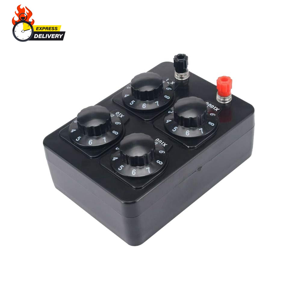 1Pcs 0-9999 Ohm Simple Resistance Box Precision Variable Resistor for Physical E